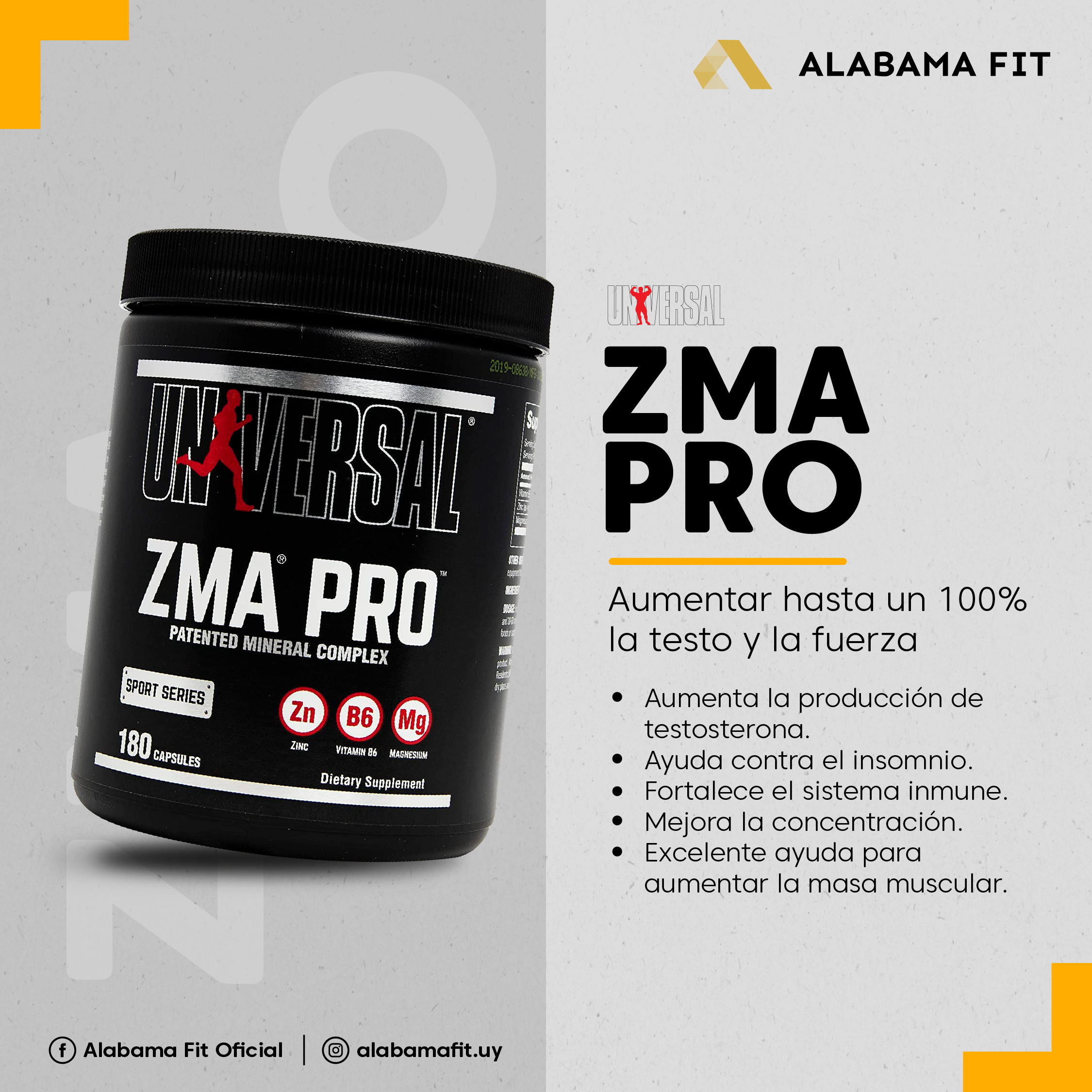 Combo Volumen: Mutant Mass 5 kilos + Zma Pro Universal Nutrition ...