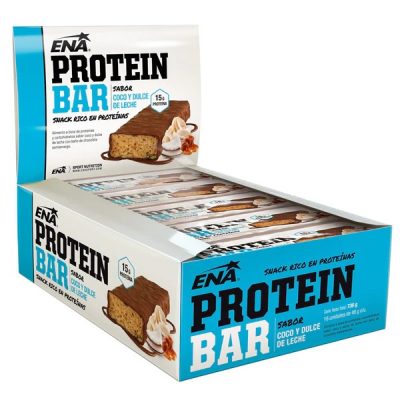 PROTEIN BAR CAJA X16. ENA SPORT - Sabor COCO Y DULCE DE LECHE