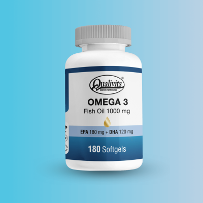 OMEGA 3 FISH OIL 1000 MG- Qualivits 180 caps