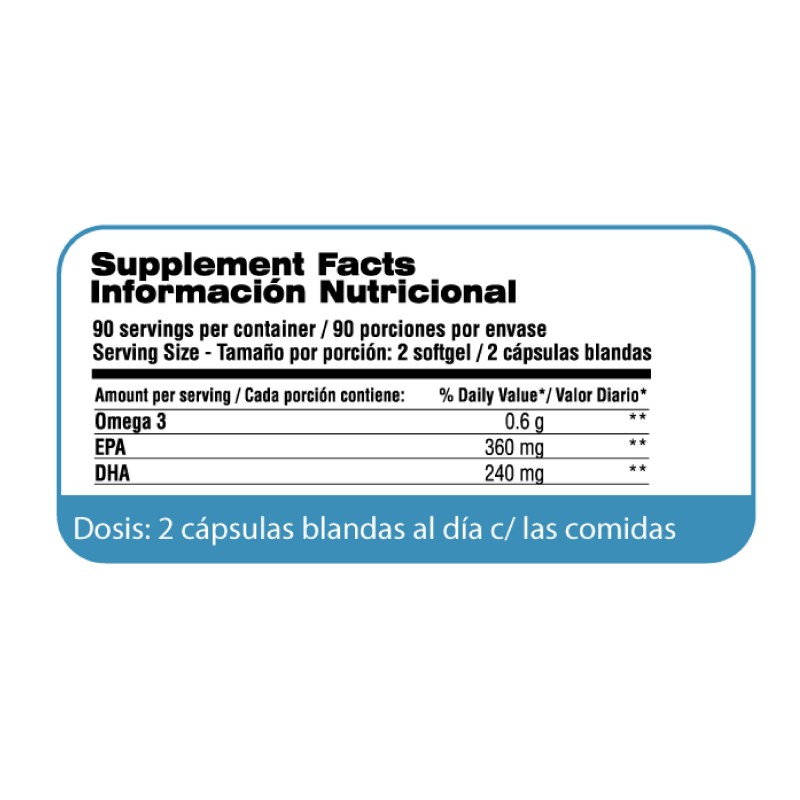 OMEGA 3 FISH OIL 1000 MG- Qualivits 180 caps - Imagen 3