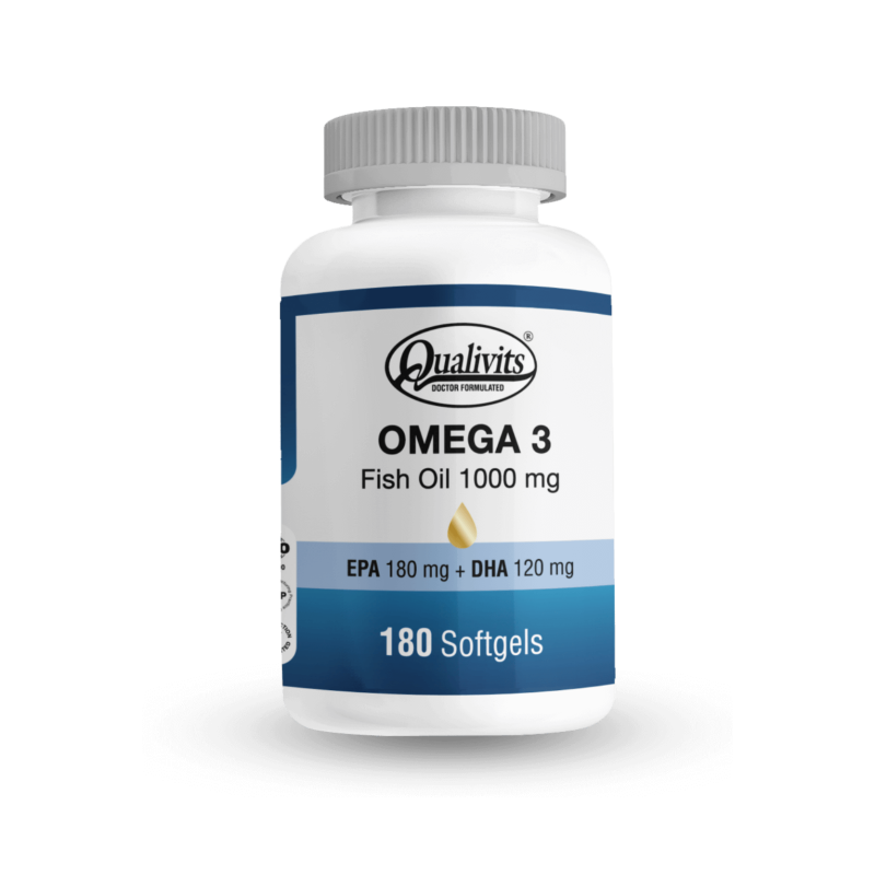 OMEGA 3 FISH OIL 1000 MG- Qualivits 180 caps - Imagen 2