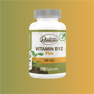 VITAMINA B12 PLUS 500mcg- Qualivits- 200 capsulas.